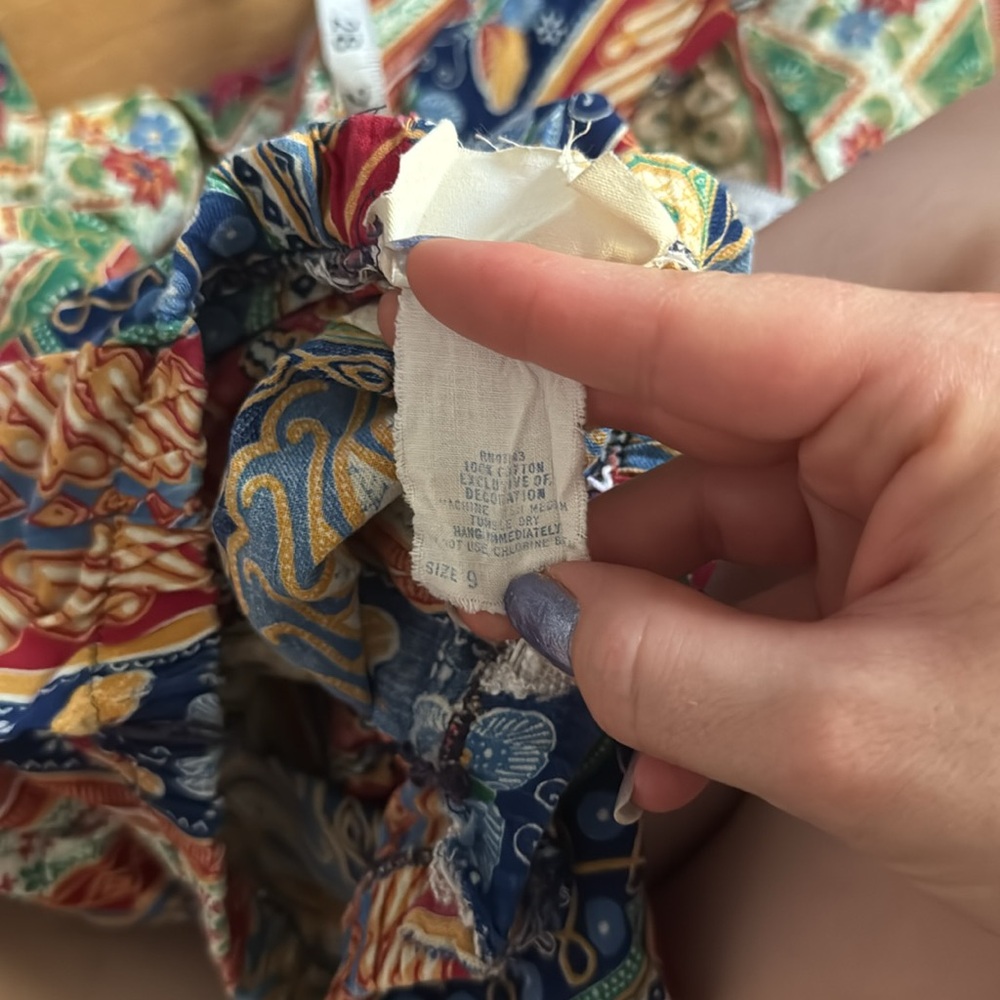 Vintage Pendulum Pants Rainbow Patchwork Flare Ra… - image 7